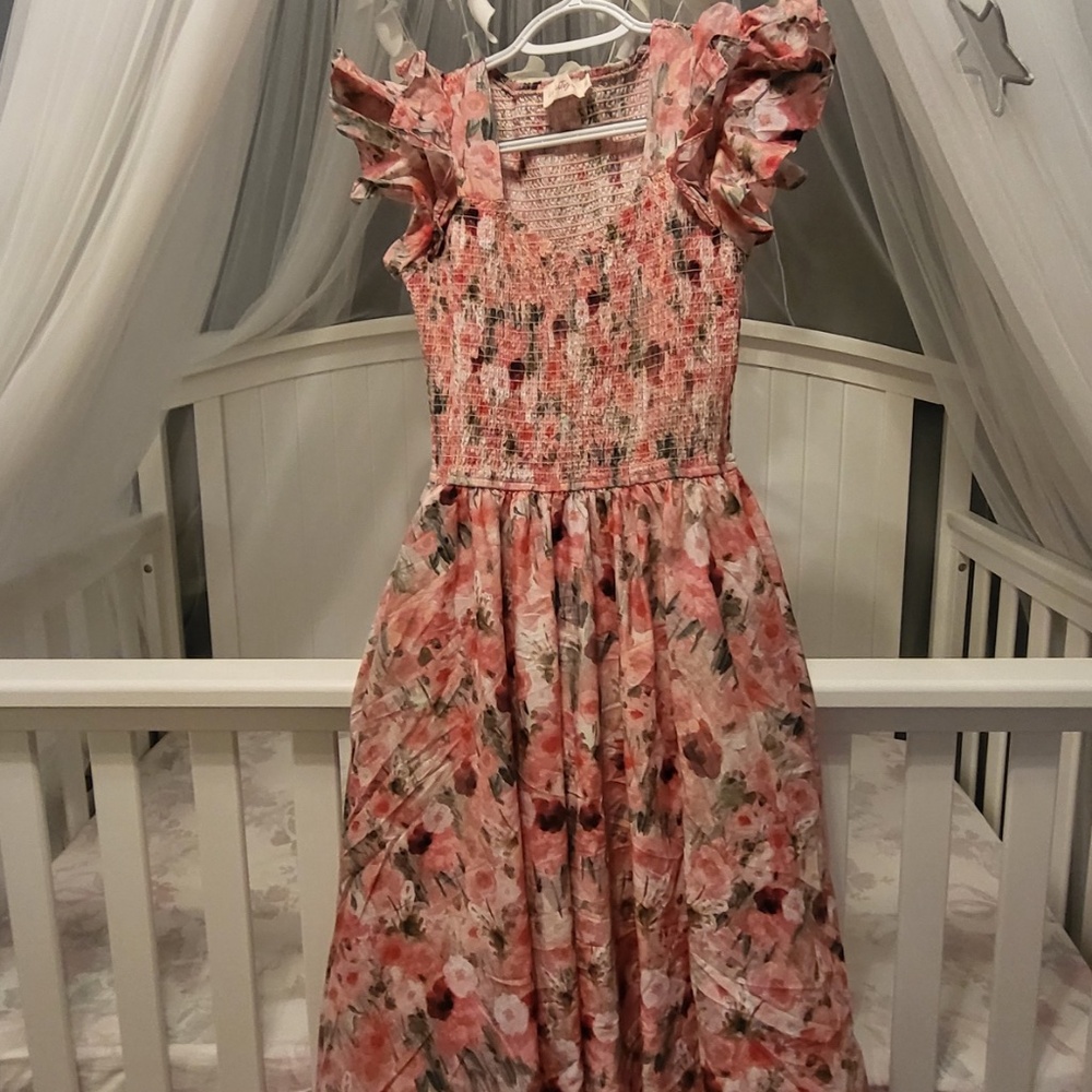 Hattie watercolor floral dress